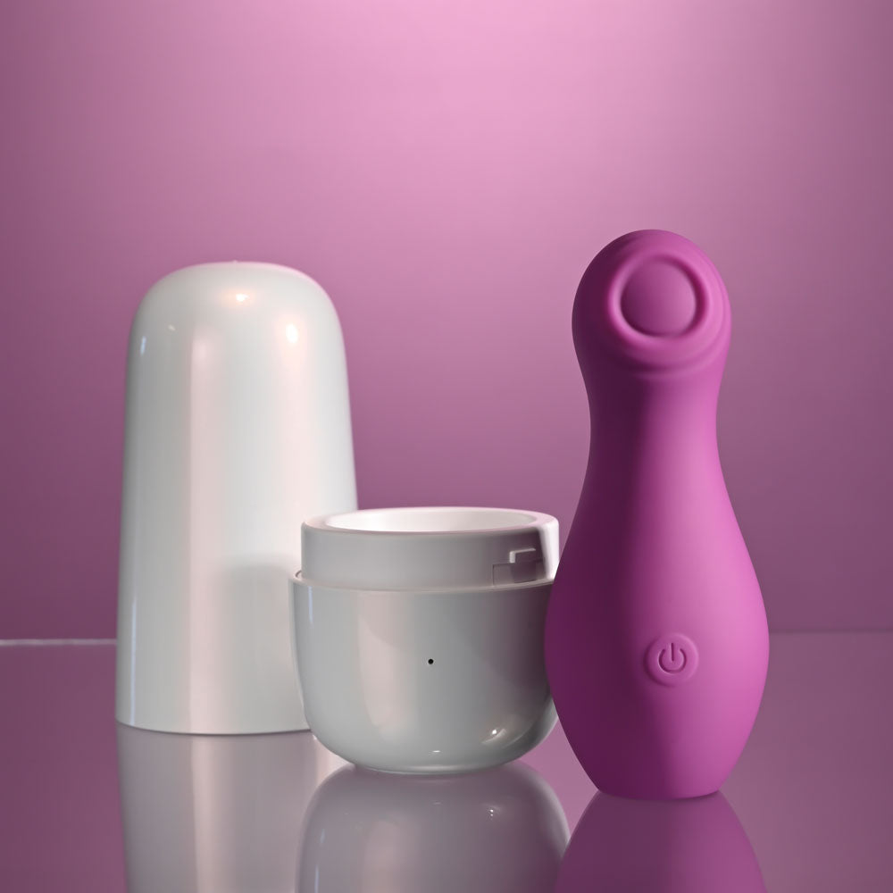 Playboy Pleasure The Jet Set Tapping Purple 10.2 Cm Tapping Stimulator With Charging Case