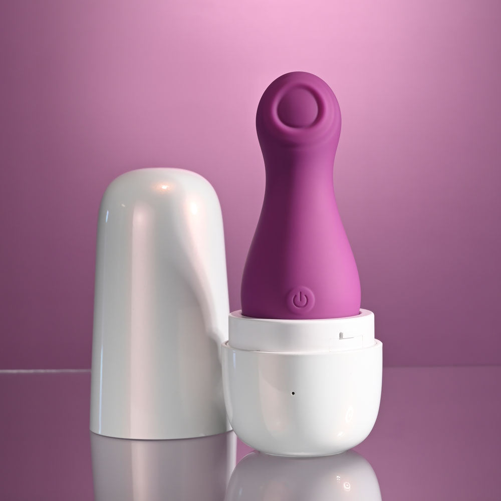 Playboy Pleasure The Jet Set Tapping Purple 10.2 Cm Tapping Stimulator With Charging Case