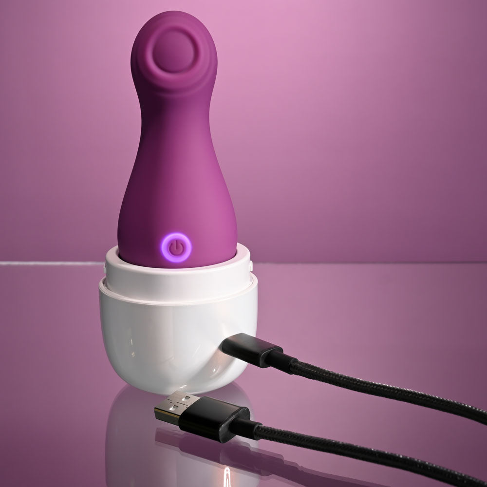 Playboy Pleasure The Jet Set Tapping Purple 10.2 Cm Tapping Stimulator With Charging Case