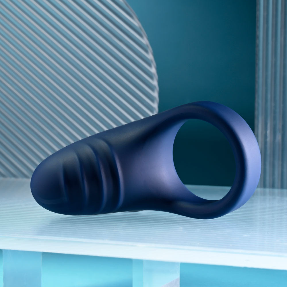 Playboy Pleasure Pleasure Point Blue Usb Rechargeable Vibrating Cock Ring