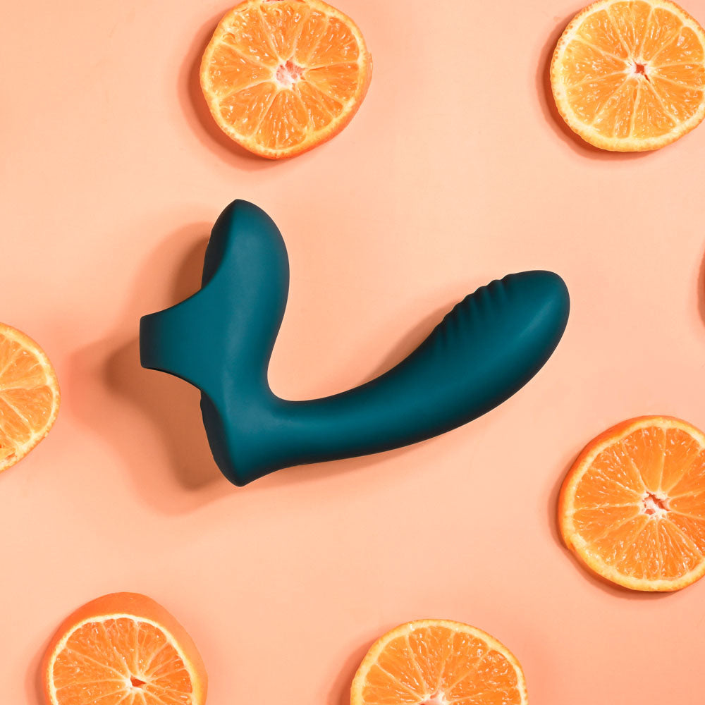 Playboy Pleasure Wrapped Around Your Finger Green Usb Rechargeable Finger Stimulator