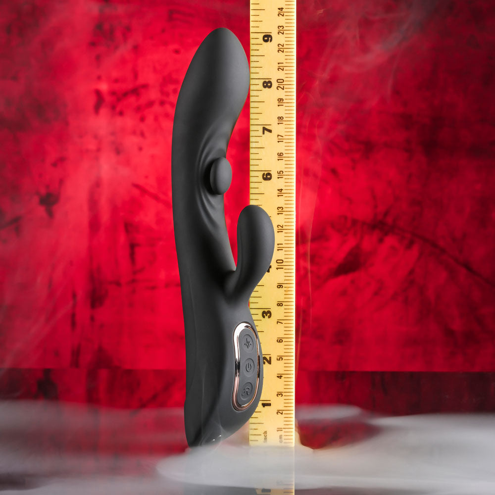 Playboy Pleasure Thats The Spot Black 23.3 Cm Usb Rechargeable Rabbit Vibrator With G Spot Tapper