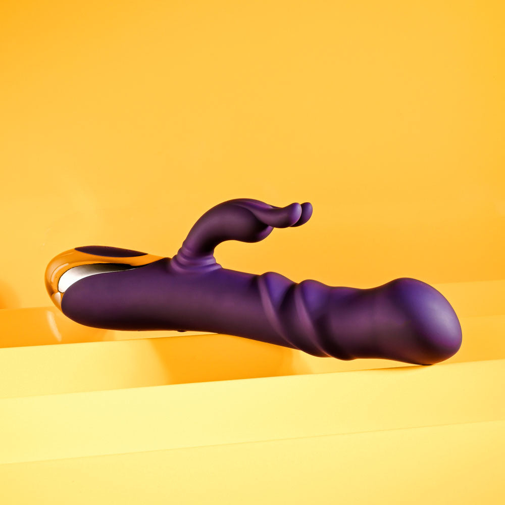 Playboy Pleasure Bunny Punch Purple 24.4 Cm Usb Rechargeable Twirling Rabbit Vibrator