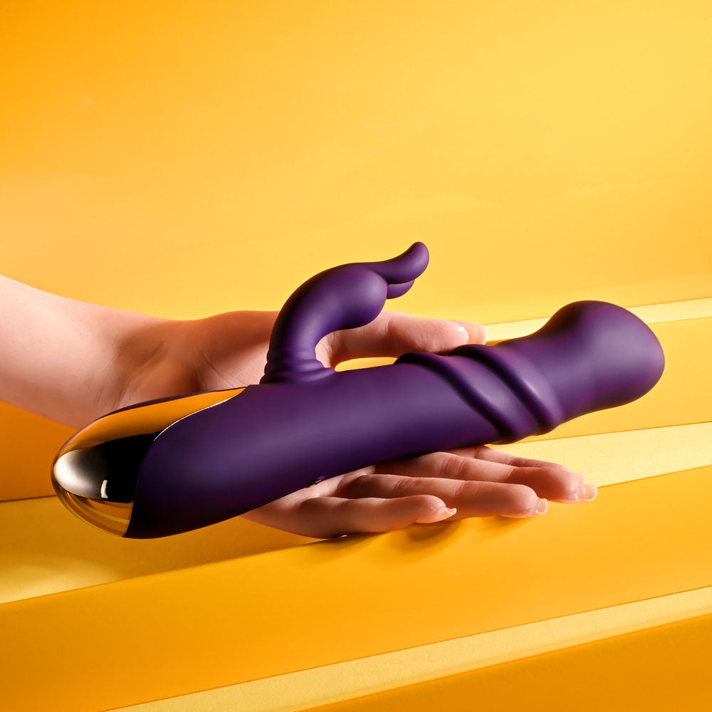 Playboy Pleasure Bunny Punch Purple 24.4 Cm Usb Rechargeable Twirling Rabbit Vibrator