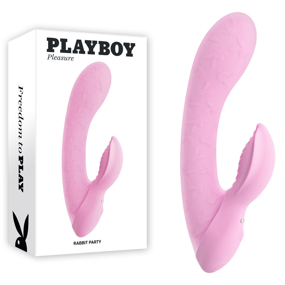 Playboy Pleasure Rabbit Party Pink 15.2 Cm Usb Rechargeable Rabbit Vibrator