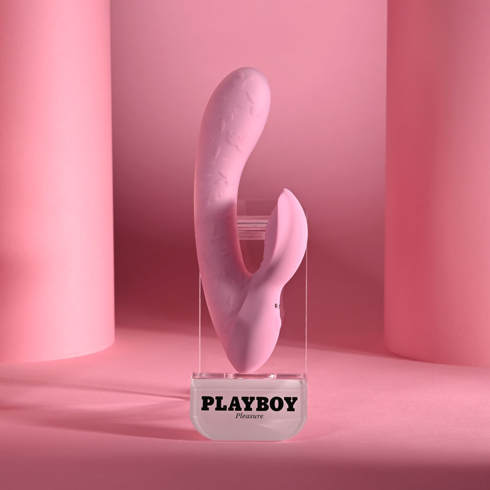 Playboy Pleasure Rabbit Party Pink 15.2 Cm Usb Rechargeable Rabbit Vibrator