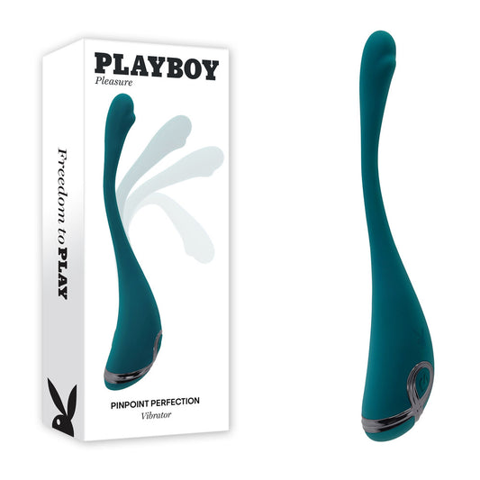 Playboy Pleasure Pinpoint Perfection Green 19.3 Cm Usb Rechargeable Poseable Vibrator