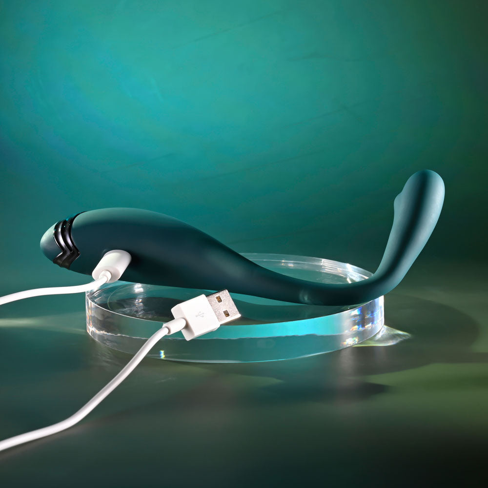 Playboy Pleasure Pinpoint Perfection Green 19.3 Cm Usb Rechargeable Poseable Vibrator