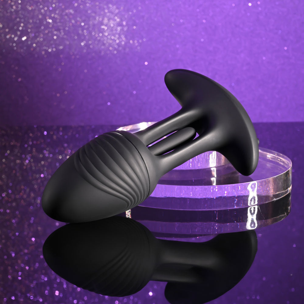 Playboy Pleasure Rim Shot Black 11.4 Cm Usb Rechargeable Vibrating Butt Plug