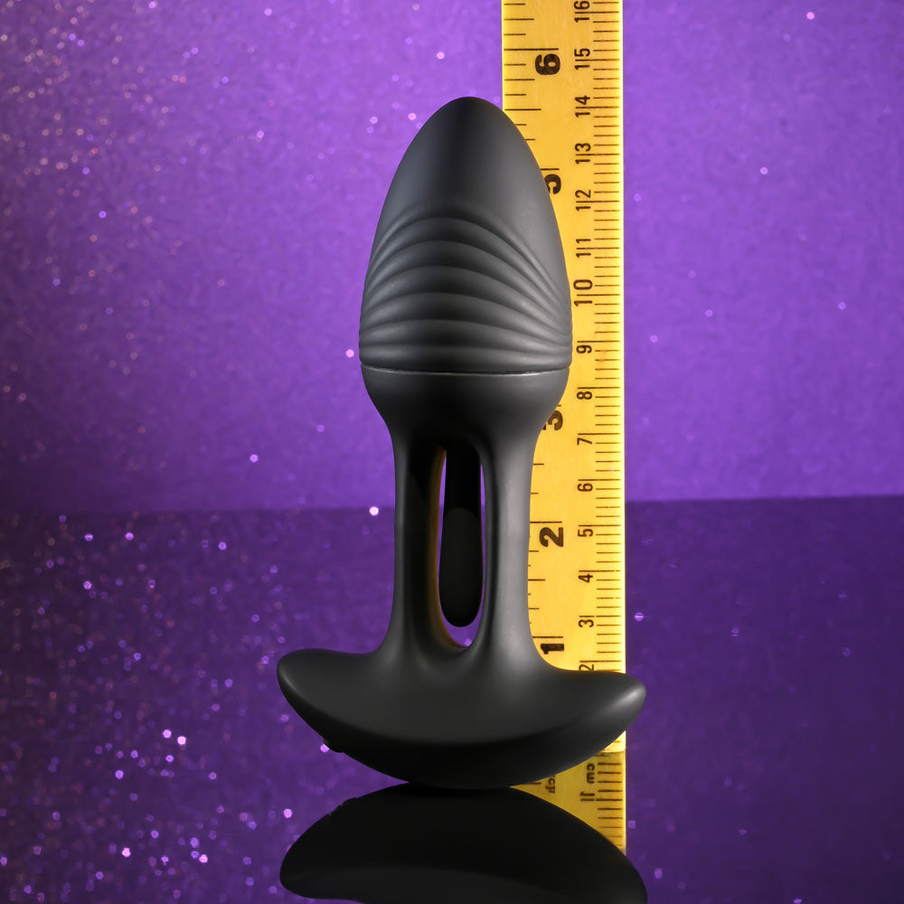 Playboy Pleasure Rim Shot Black 11.4 Cm Usb Rechargeable Vibrating Butt Plug