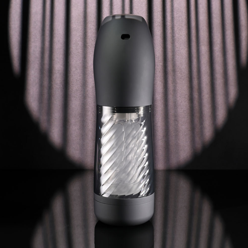 Playboy Pleasure Whirlwind Clear Usb Rechargeable Thrusting And Spinning Auto Stroker
