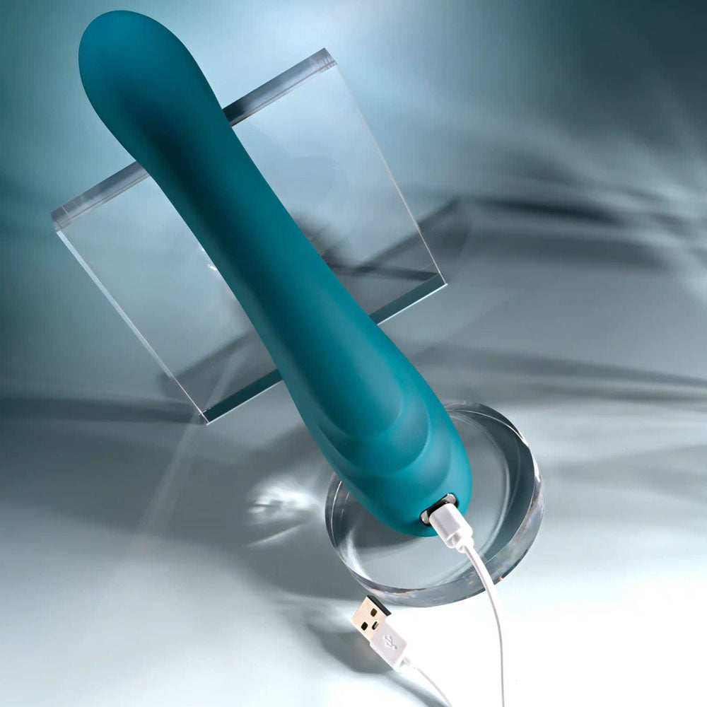 Playboy Pleasure Aurelie Green 22.7 Cm Usb Rechargeable Vibrator With Internal Flicker