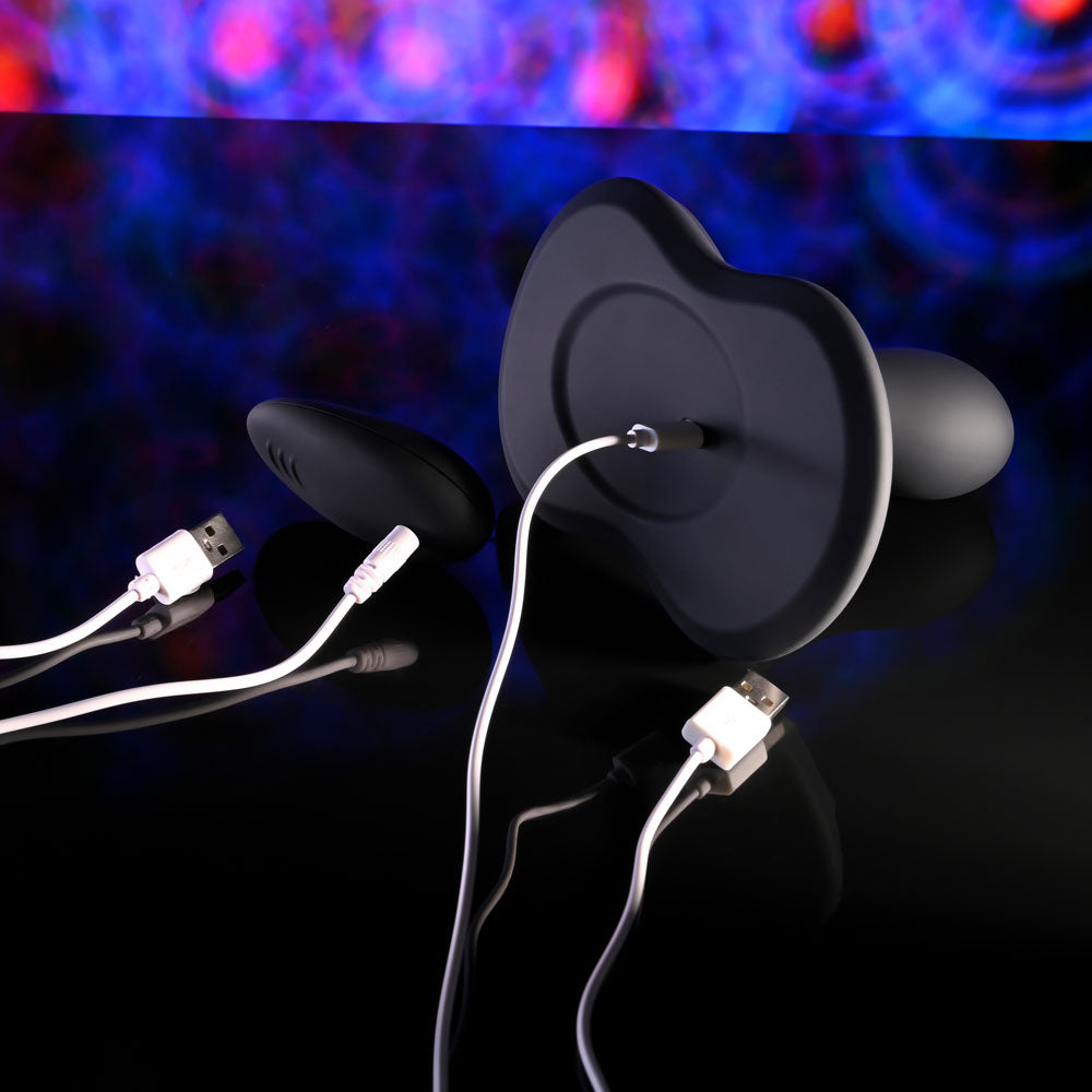 Playboy Pleasure Sittin & Spinnin Black Usb Rechargeable Spinning Vibrator & Grinder Pad With Remote
