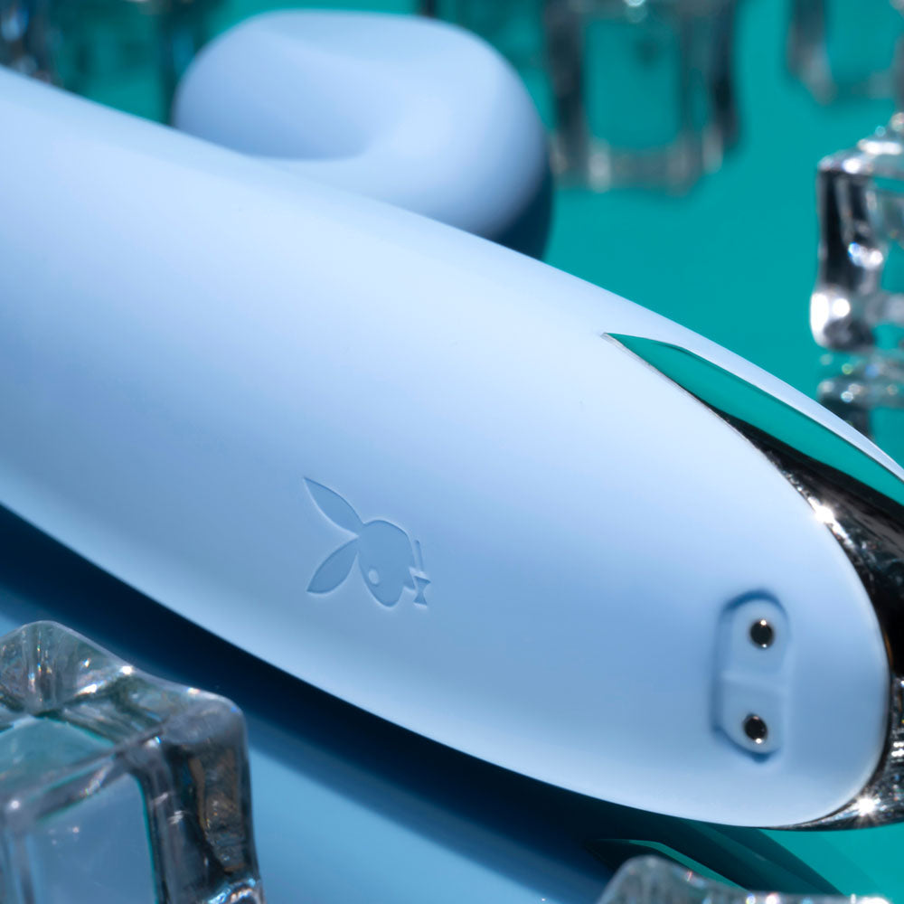Playboy Pleasure Up And Away Blue 26.7 Cm Usb Rechargeable Rabbit Vibrator