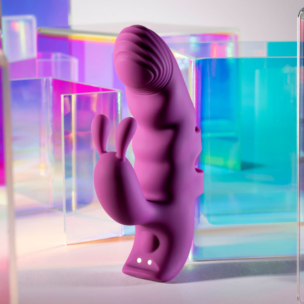 Playboy Pleasure Lend A Hand Purple Usb Rechargeable Finger Vibrator