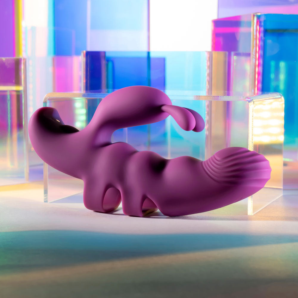 Playboy Pleasure Lend A Hand Purple Usb Rechargeable Finger Vibrator