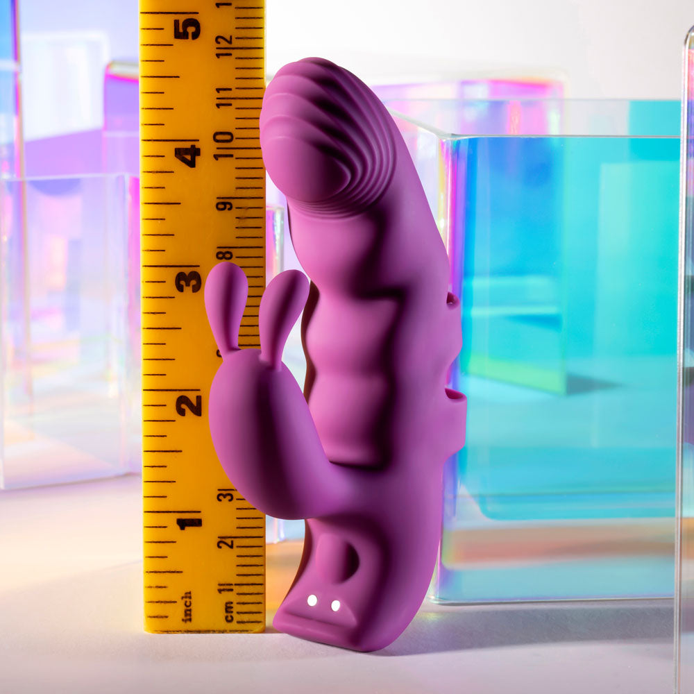 Playboy Pleasure Lend A Hand Purple Usb Rechargeable Finger Vibrator