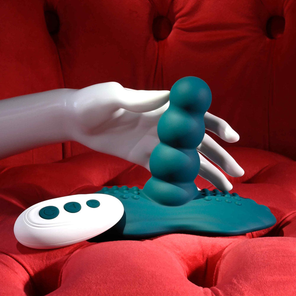 Playboy Pleasure Have A Seat Green Usb Rechargeable Rideable Vibrator And Grinder Pad With Remote