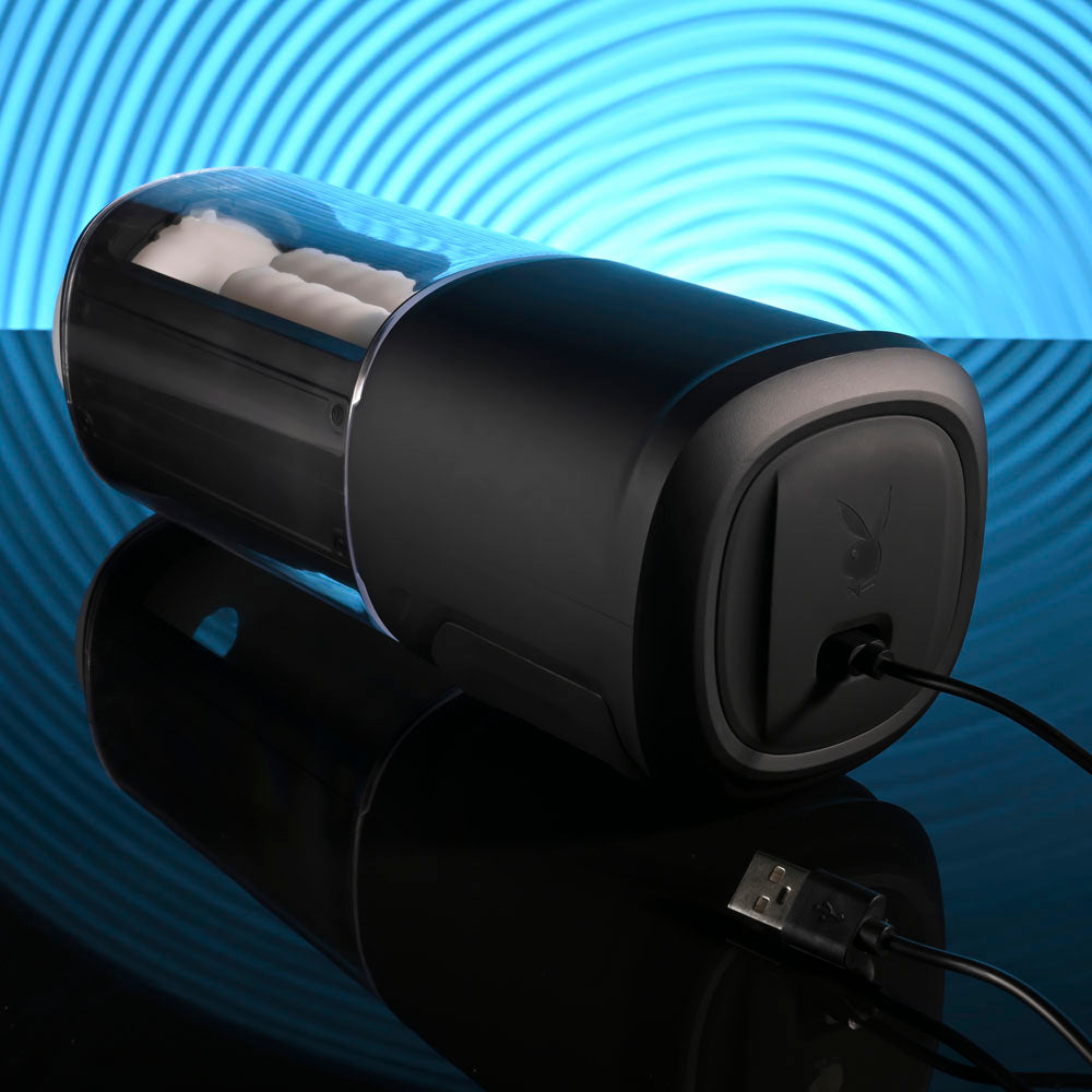 Playboy Pleasure Side Piece Usb Rechargeable Warming Auto Stroker