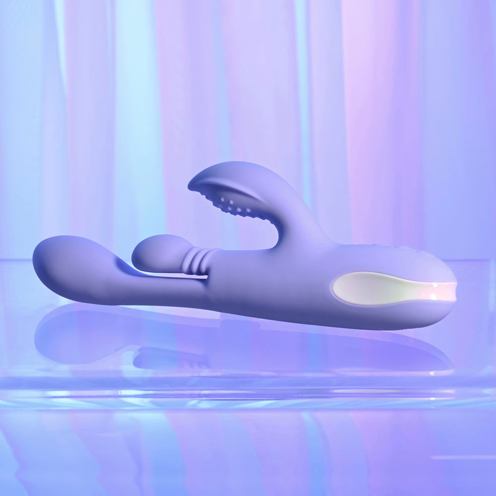 Playboy Pleasure Nubbin Rubbin Purple 24.1 Cm Usb Rechargeable Thrusting Rabbit Vibrator