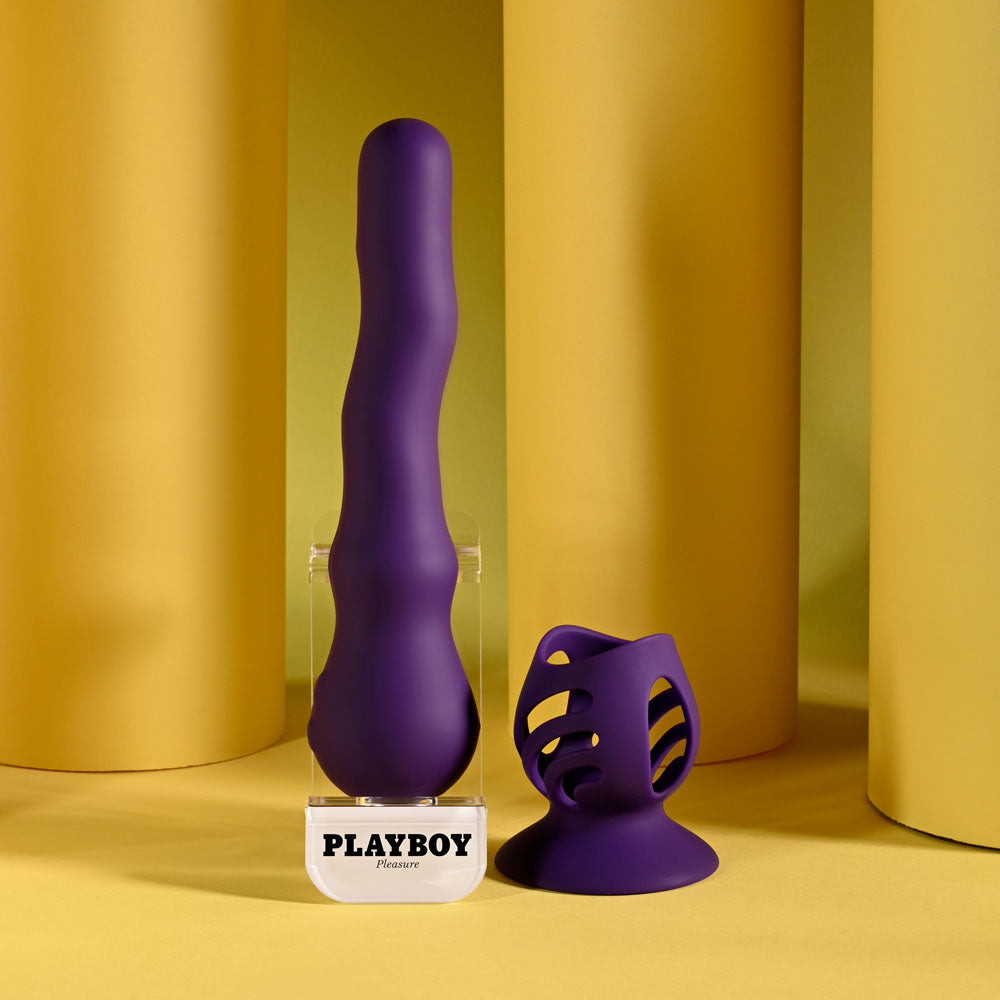 Playboy Pleasure Wiggle It Purple 23.9 Cm Usb Rechargeable Wiggling Vibrator