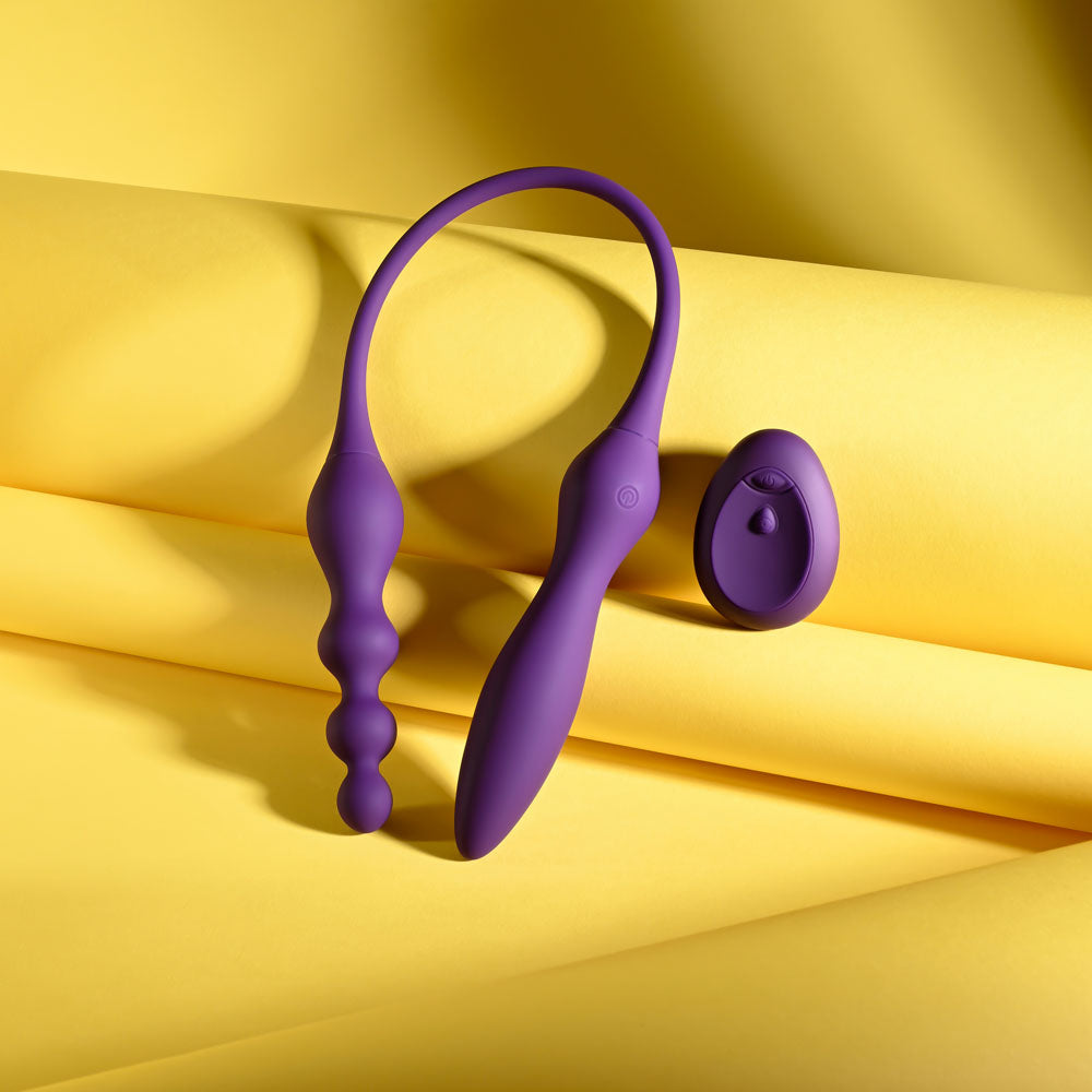 Playboy Pleasure This & That Purple 60 Cm Usb Rechargeable Flexible Dual Ended Vibrator