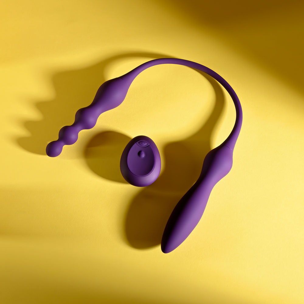 Playboy Pleasure This & That Purple 60 Cm Usb Rechargeable Flexible Dual Ended Vibrator