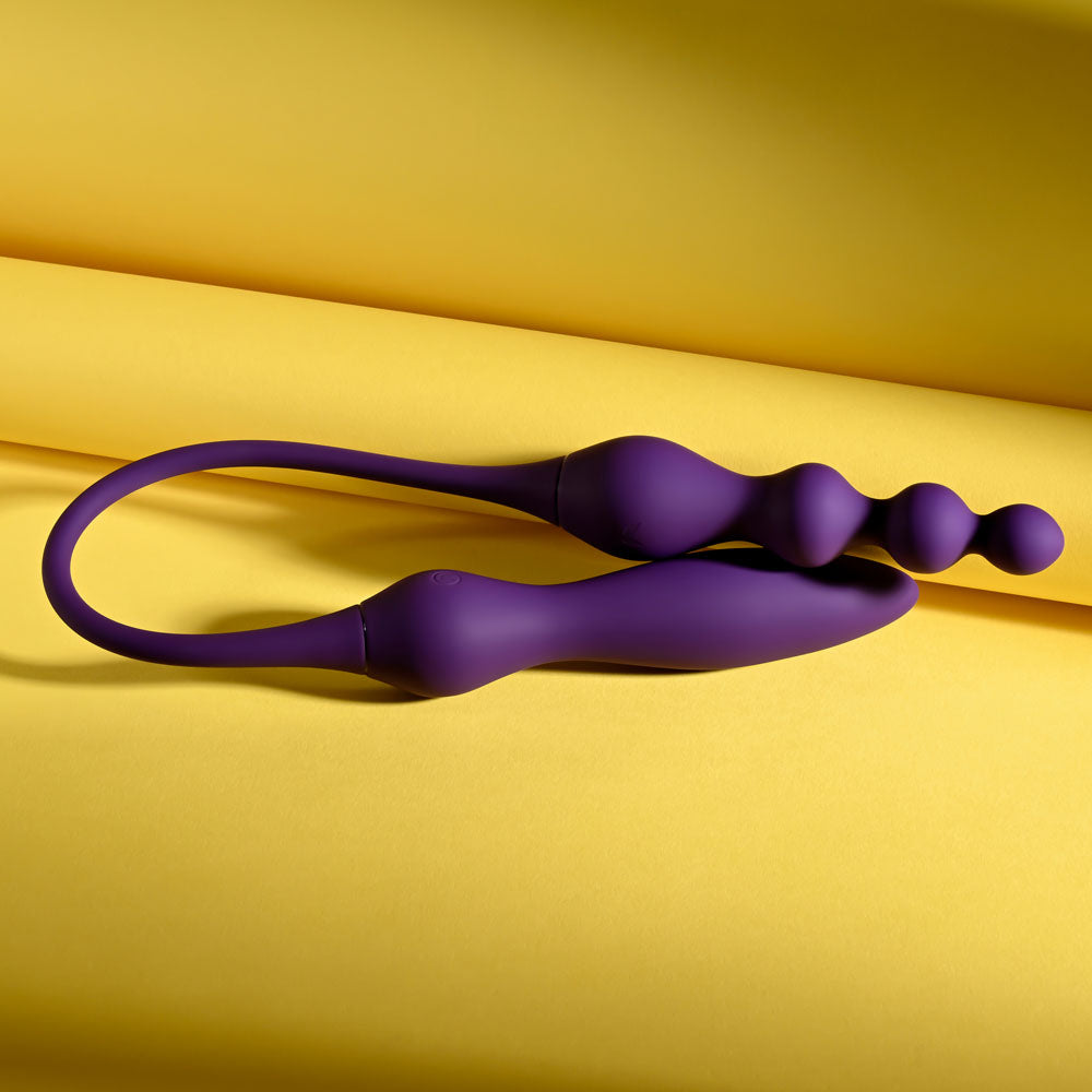 Playboy Pleasure This & That Purple 60 Cm Usb Rechargeable Flexible Dual Ended Vibrator