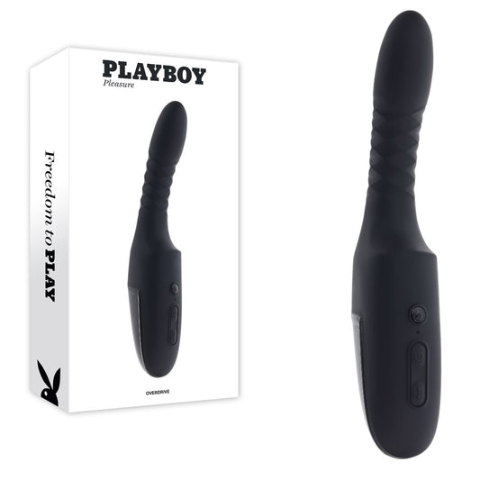Playboy Pleasure Overdrive Black 28.2 Cm Usb Rechargeable Thrusting Vibrator