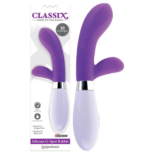 Classix Silicone G Spot Rabbit Purple 20.3 Cm (8'') Rabbit Vibrator