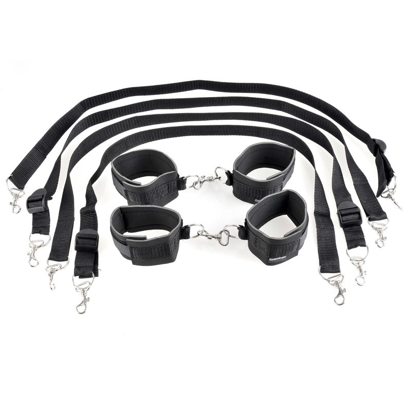 Fetish Fantasy Series Cuff & Tether Set Black Restraints