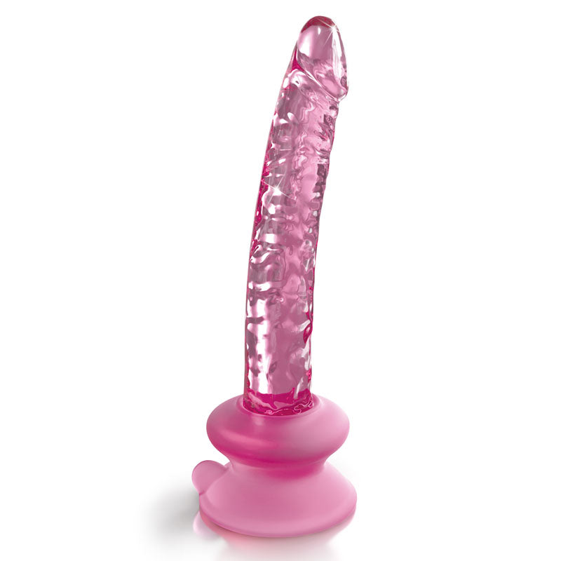 Icicles #86 Pink 17 Cm Glass Dong With Suction Base