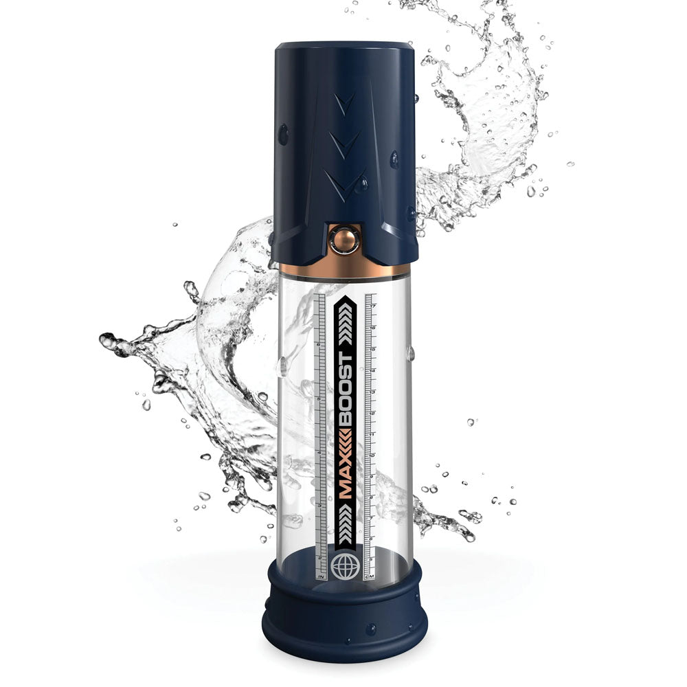 Pump Worx Max Boost Blue Blue Penis Pump