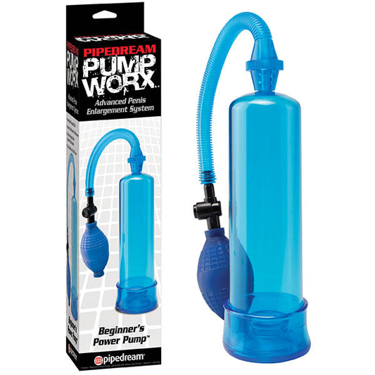 Pump Worx Beginner's Power Pump Blue Penis Pump