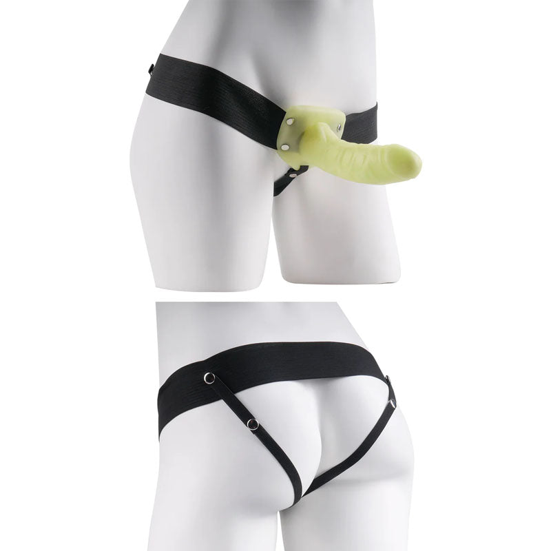 Fetish Fantasy Series For Him Or Her Hollow Strap On Glow In The Dark 6'' Hollow Strap On
