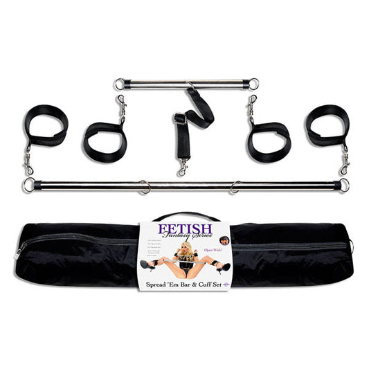 Fetish Fantasy Series Spread 'Em Bar & Cuff Set Spreader Restraint Set