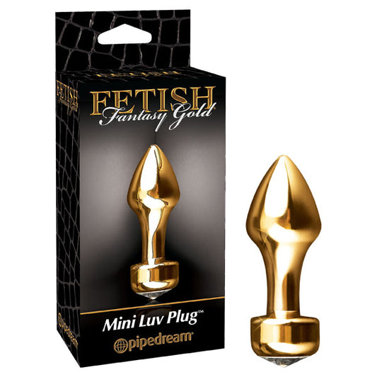 Fetish Fantasy Gold Mini Luv Plug Gold 8.25 Cm (3.25'') Butt Plug