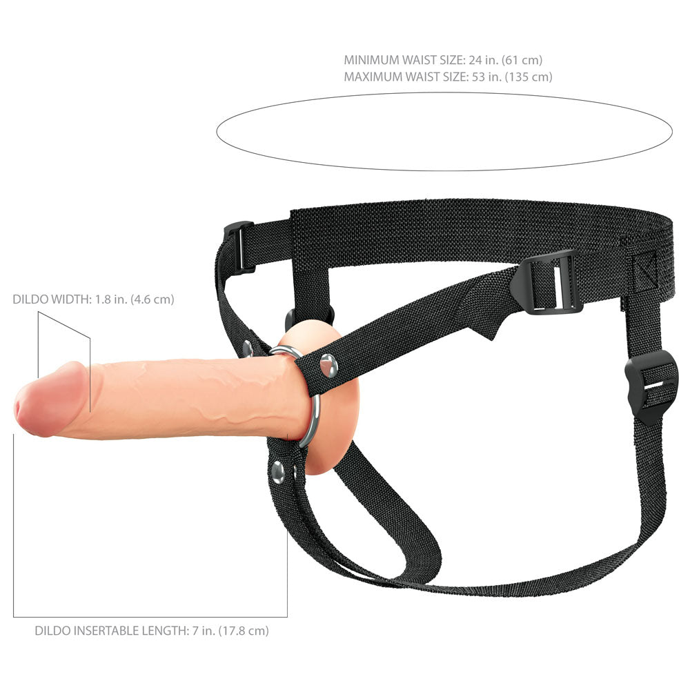 Fx Elite 7'' Silicone Hollow Strap On Flesh Flesh 17.8 Cm Hollow Strap On