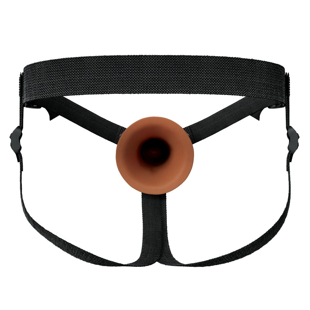 Fx Elite 7'' Silicone Hollow Strap On Tan Tan 17.8 Cm Hollow Strap On