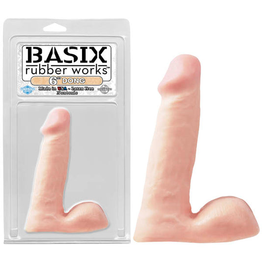 Basix Rubber Works 6'' Dong Flesh 15.25 Cm (6'') Dong