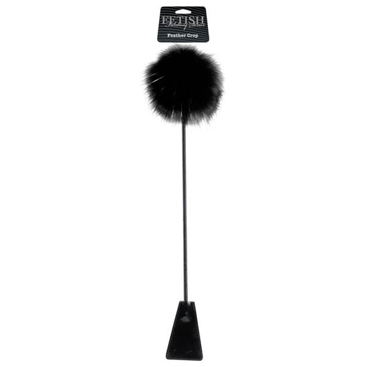 Fetish Fantasy Series Limited Edition Feather Crop Black Feather Crop