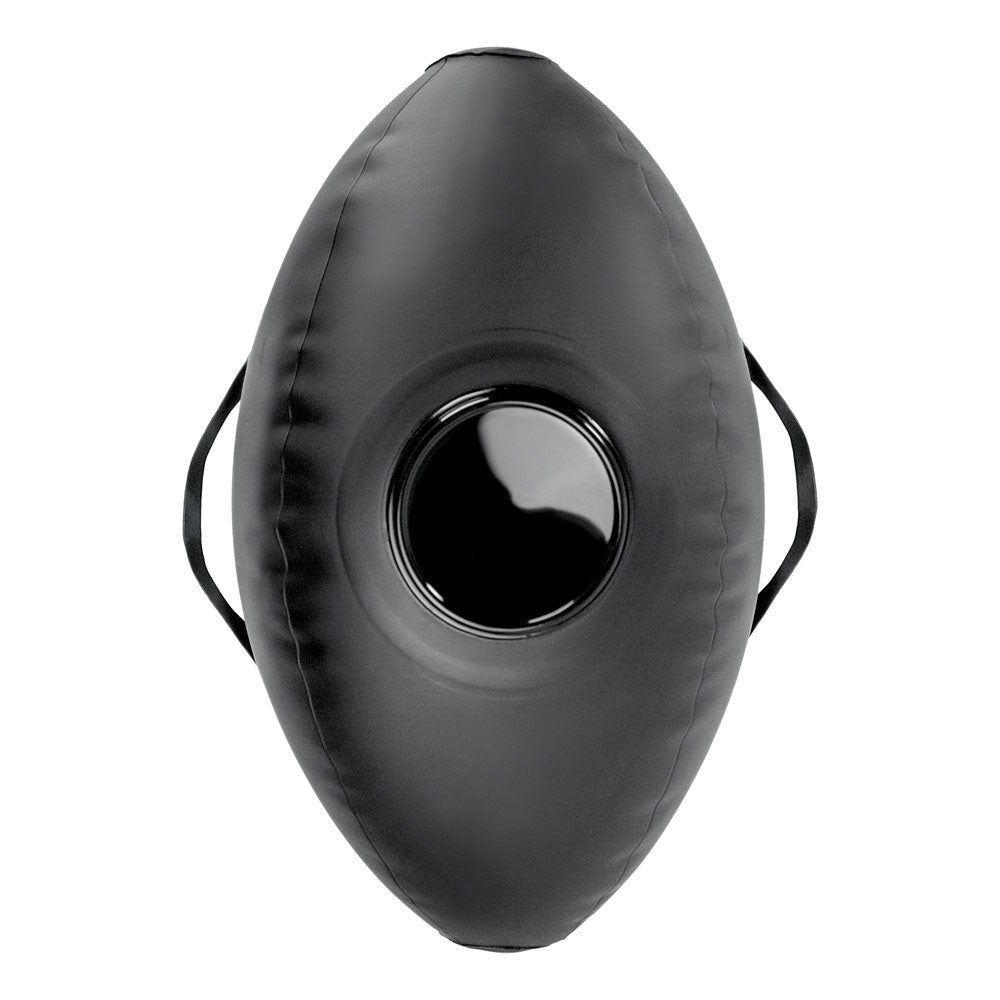 Fetish Fantasy Series Body Dock Inflatable Love Ball Black Inflatable Cushion With Black 15.2 Cm Dildo