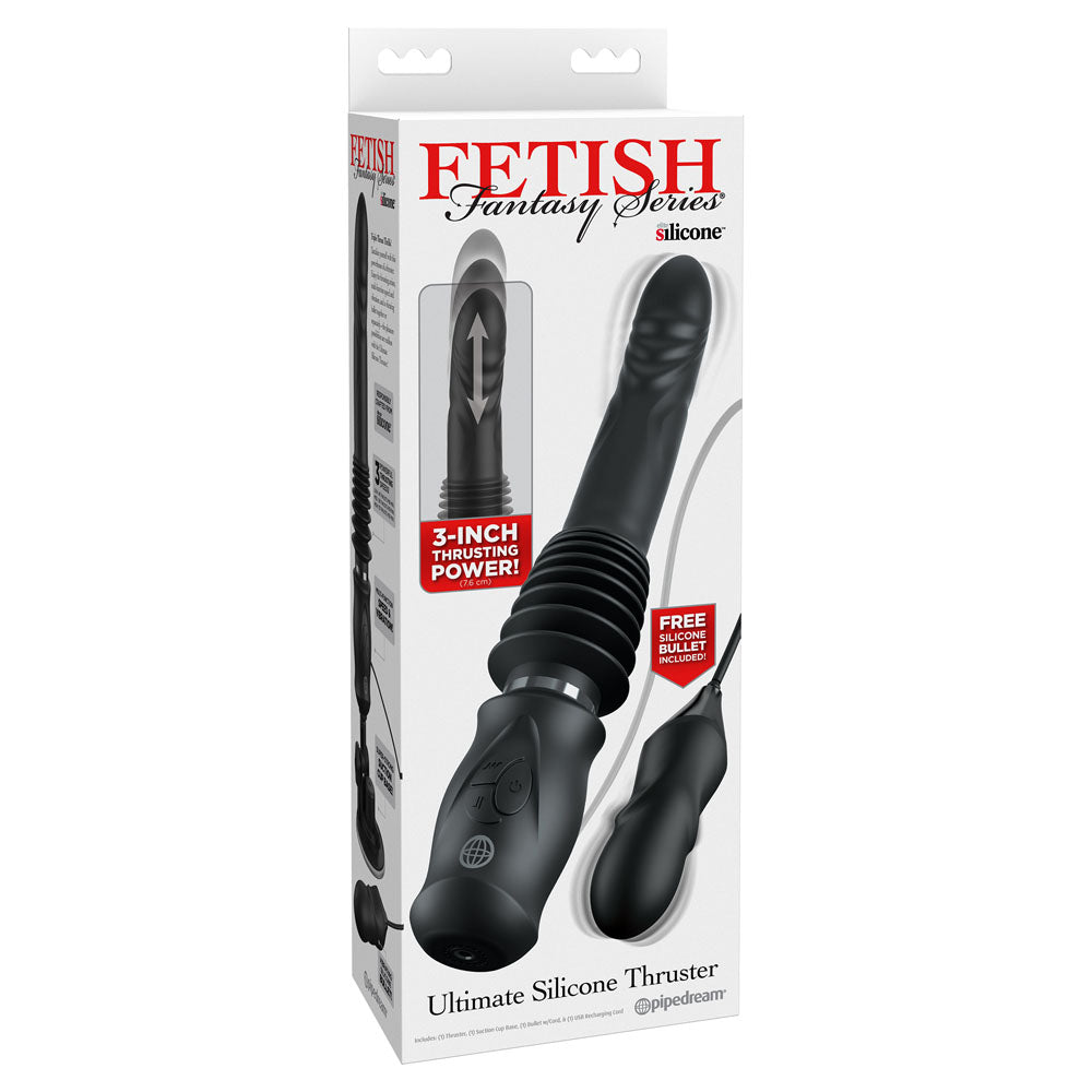 Ffs Ultimate Silicone Thruster Black Black Usb Rechargeable Thrusting Vibrator