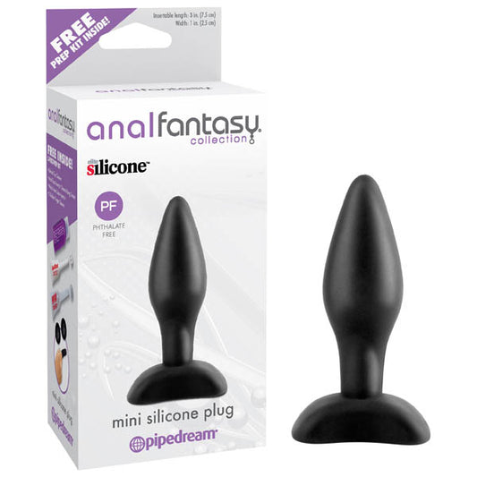 Anal Fantasy Collection Mini Silicone Plug Black 7.5 Cm (3'') Butt Plug