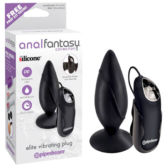 Anal Fantasy Collection Elite Vibrating Plug Black 9.5 Cm (3.5'') Vibrating Butt Plug