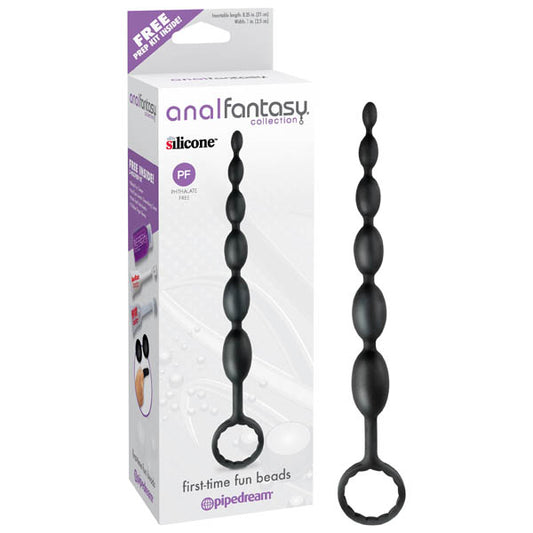 Anal Fantasy Collection First Time Fun Beads Black 21 Cm (8.25'') Anal Beads