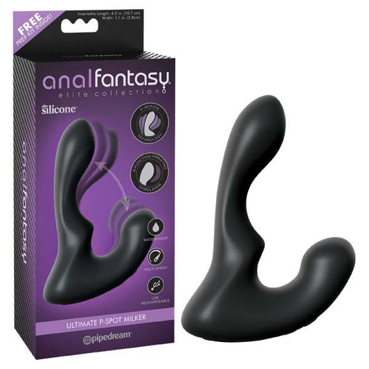 Anal Fantasy Elite Collection Ultimate P Spot Milker Black Usb Rechargeable Vibrating Prostate Massager