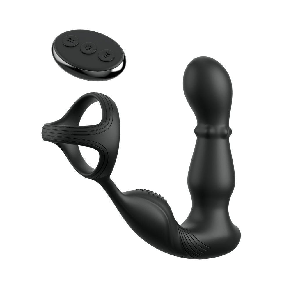 Anal Fantasy Elite Ass Gasm Slide & Glide Black Usb Rechargeable Prostate Massage With Cock Ring