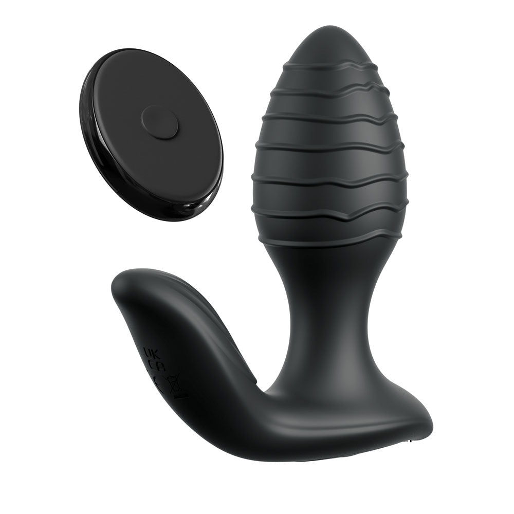 Anal Fantasy Elite Gyro Milk Pro Black Black Usb Rechargeable Gyrating Butt Plug