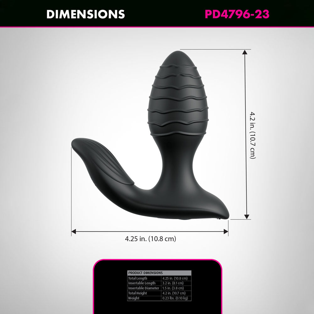 Anal Fantasy Elite Gyro Milk Pro Black Black Usb Rechargeable Gyrating Butt Plug